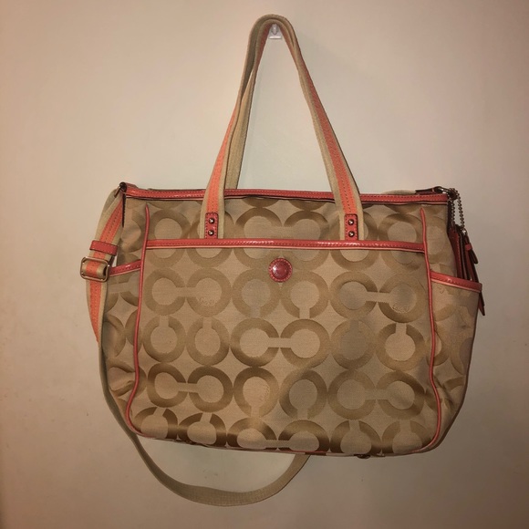 Coach Handbags - Coach Signature Baby Diaper Bag 16981